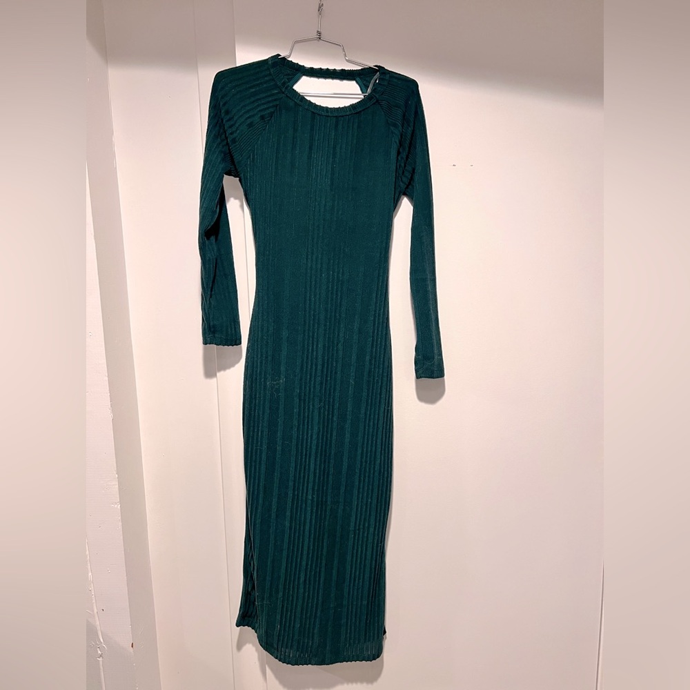 Lush green sweater dress